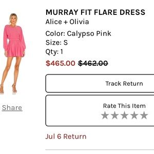 Murray Fit Flare Alice + Olivia Dress